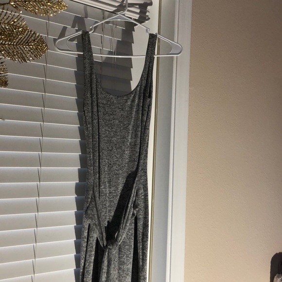 Naked Wardrobe Knit Midi tie waist wrap grey - Picture 2 of 5